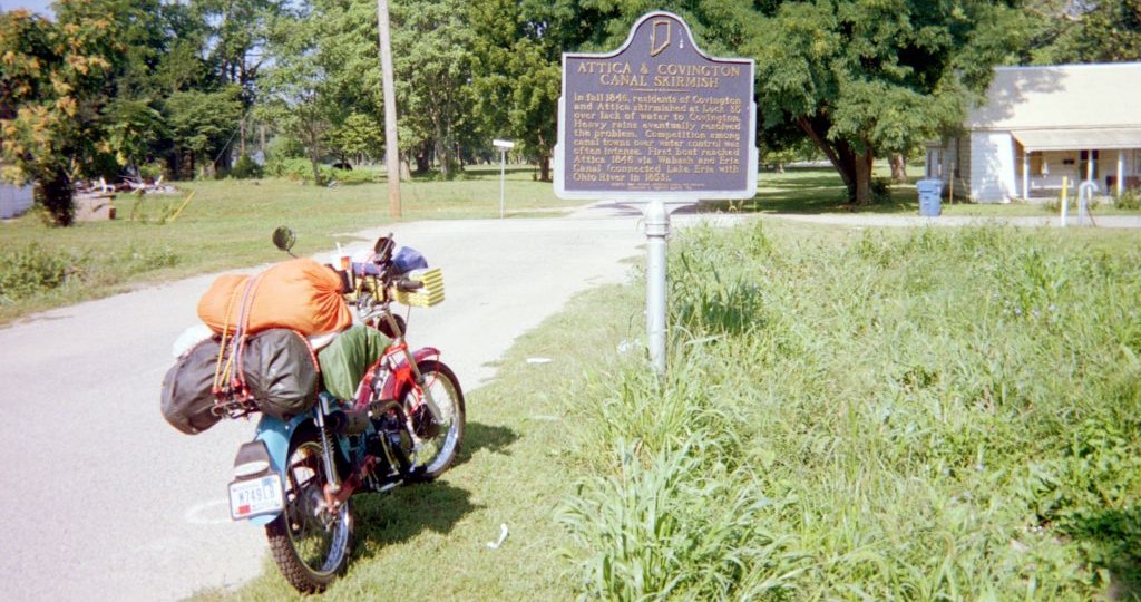 Wabash & Erie Canal historical site, behind McDonalds, Attica, IN