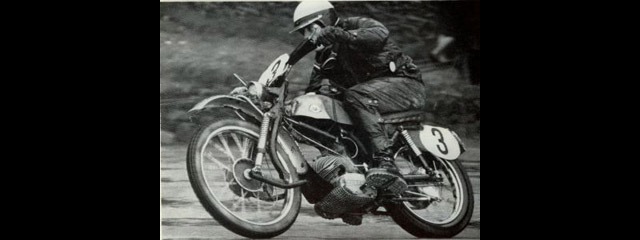 Photo of 49cc Hercules Rider #3 N Gobler on the way to a Gold ISDT 1965